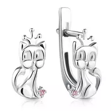 Серьги детские из серебра С630-1077Роз