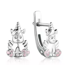 Серьги детские из серебра С630-1299Роз