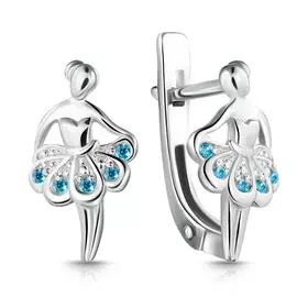 Серьги детские из серебра С630-681Гл