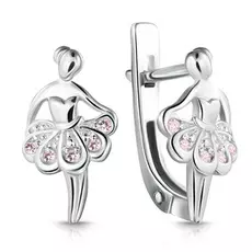 Серьги детские из серебра С630-681Роз