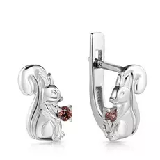 Серьги детские из серебра С630-842Крч