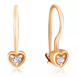 Серьги детские из золота 01С116469