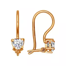 Серьги детские из золота 021929