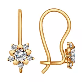 Серьги детские из золота 024788