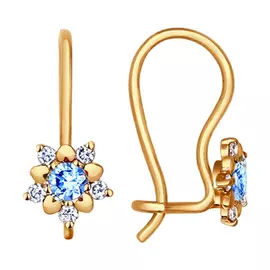 Серьги детские из золота 024789