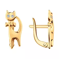 Серьги детские из золота 025005