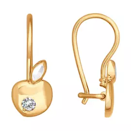Серьги детские из золота 025256