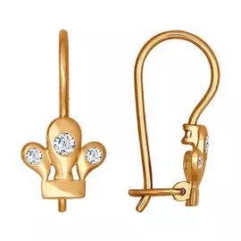 Серьги детские из золота 027117