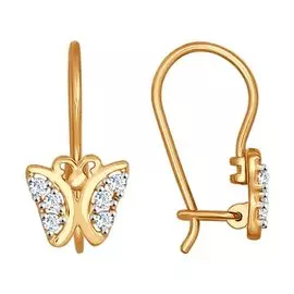 Серьги детские из золота 027123
