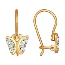Серьги детские из золота 027123
