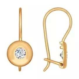 Серьги детские из золота 027175