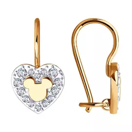 Серьги детские из золота 029128