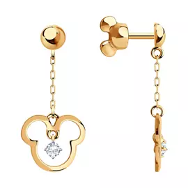 Серьги детские из золота 029142