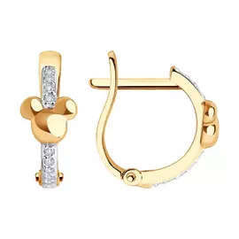 Серьги детские из золота 029144