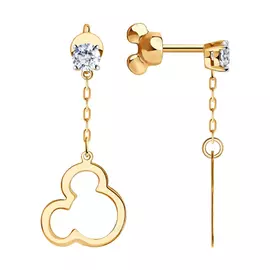 Серьги детские из золота 029152