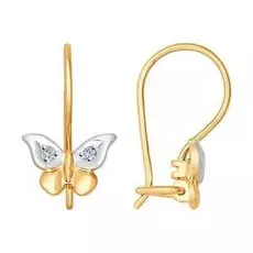 Серьги детские из золота 1021035