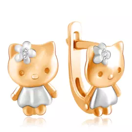 Серьги детские из золота 21564-100