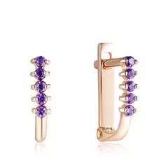 Серьги детские с английским замком из золота 16611405000