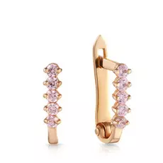 Серьги детские с английским замком из золота 12-0226