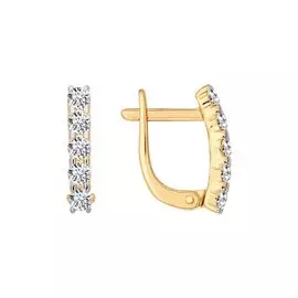 Серьги детские с английским замком из золота 026808