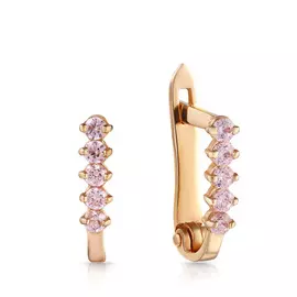 Серьги детские с английским замком из золота 12-0226