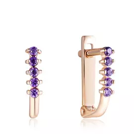 Серьги детские с английским замком из золота 16611405000