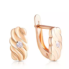 Серьги детские с английским замком из золота 26611614000