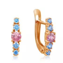 Серьги детские с английским замком из золота Д0268-027450