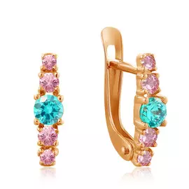 Серьги детские с английским замком из золота Д0268-027451