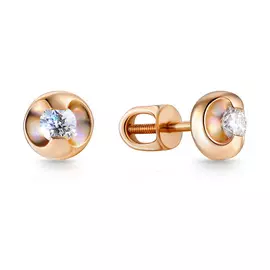 Серьги-гвоздики из золота с бриллиантами 16319003000