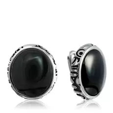 Серьги из серебра 01с459641ч-1