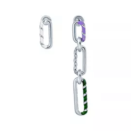 Серьги из серебра 15072FESWSH1_SR_ENAM_WG