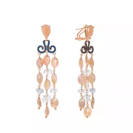 Серьги из серебра 35691_SR_AQ_LK_001_PINK