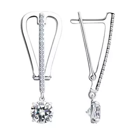 Серьги из серебра 94-121-00489-1