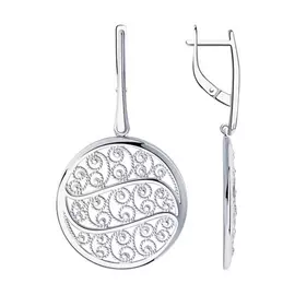 Серьги из серебра 94-121-00662-1