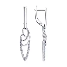 Серьги из серебра 94-121-00697-1