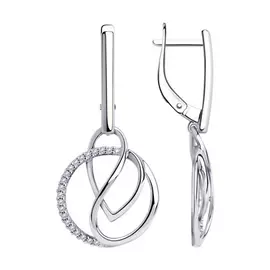 Серьги из серебра 94-121-00703-1