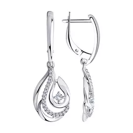 Серьги из серебра 94-121-00725-1