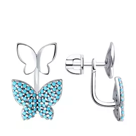 Серьги из серебра 94-122-00596-1