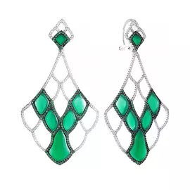 Серьги из серебра AES34518W_ZAG_001_WG