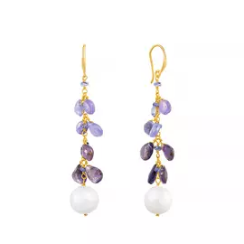 Серьги из серебра S009_SR_IL_TA_WP_YG