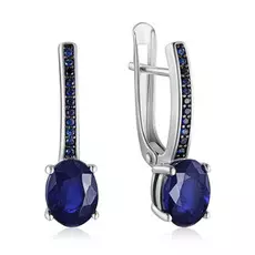 Серьги из серебра с корундом E-DRGR00681-SP-SP