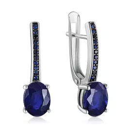 Серьги из серебра с корундом E-DRGR00681-SP-SP