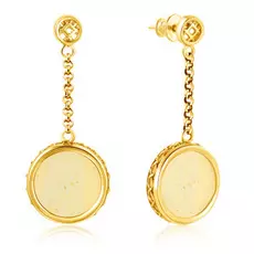 Серьги из серебра с натуральным янтарём E000002