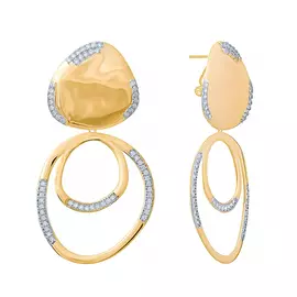 Серьги из серебра SE34824_SR_001_YG