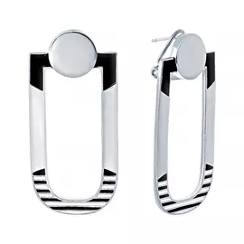 Серьги из серебра SE36111_SR_ENAM_WG