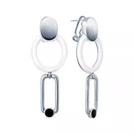 Серьги из серебра SE36112_SR_ENAM_001_WG