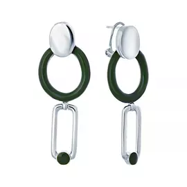Серьги из серебра SE36112_SR_ENAM_WG