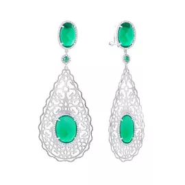 Серьги из серебра SET81657EW_ZAG_001_BW