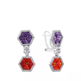 Серьги из серебра SET83990EW-B_SR_001_WG